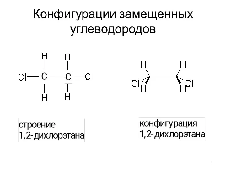 Конфигурации замещенных углеводородов