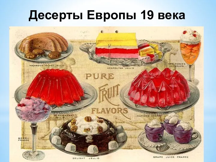 Десерты Европы 19 века