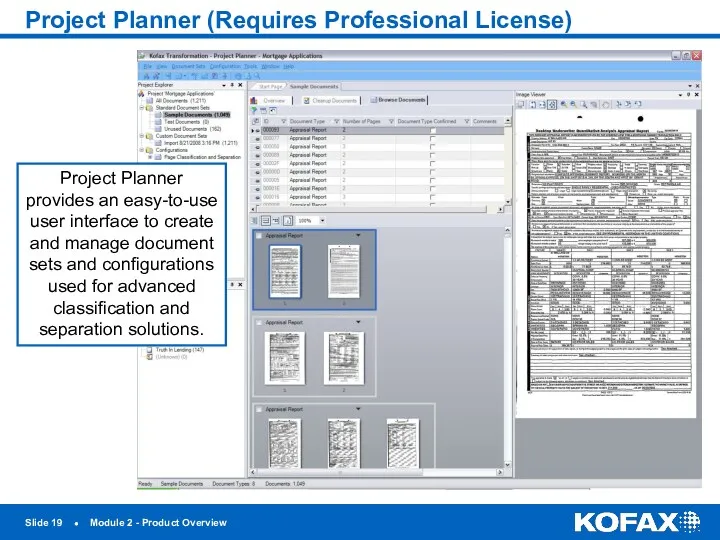 Project Planner (Requires Professional License) Slide ● Module 2 -