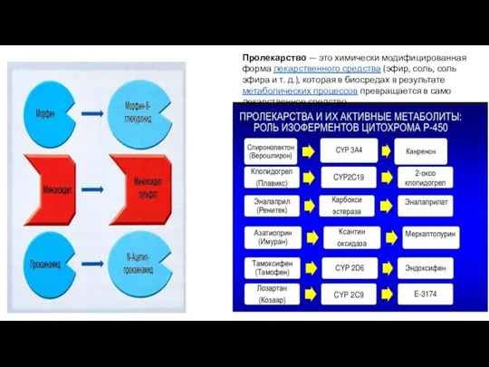 Пролекарство — это химически модифицированная форма лекарственного средства (эфир, соль,