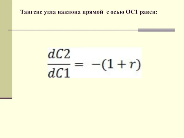 Тангенс угла наклона прямой с осью OC1 равен: