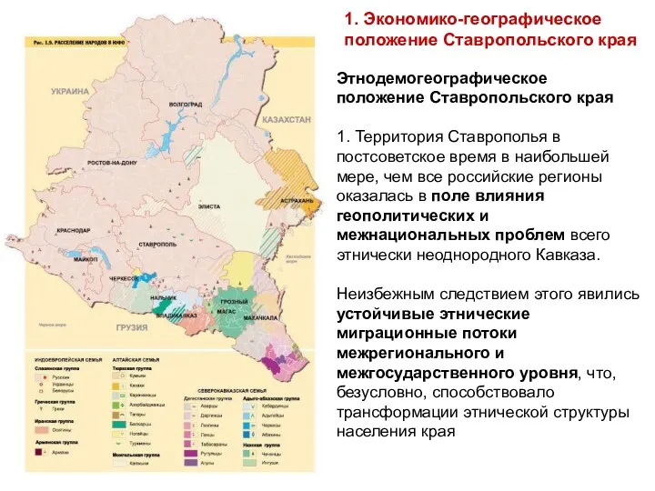 Этнодемогеографическое положение Ставропольского края 1. Территория Ставрополья в постсоветское время