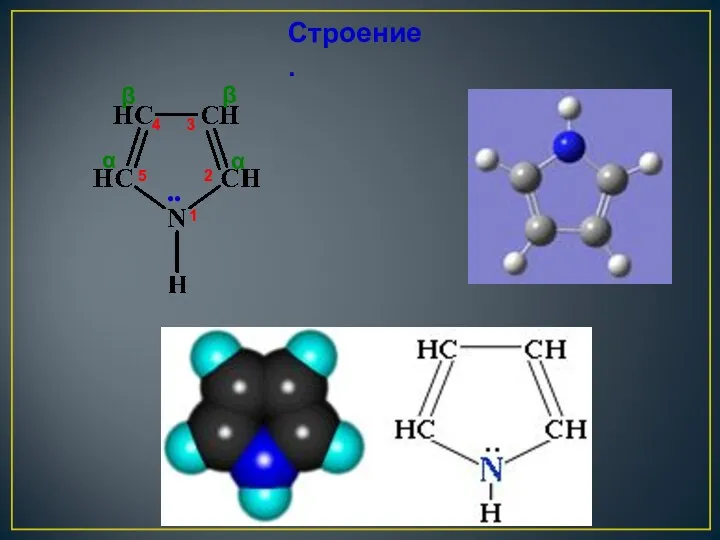 4 5 1 2 3 ●● α α β β Строение.