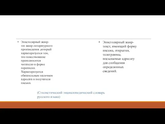 Эпистолярный жанр-это жанр литературного произведения ,который характеризуется тем, что повествование