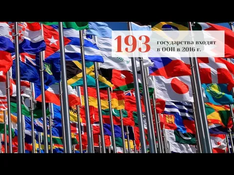 193 государства входят в ООН в 2016 г.