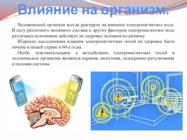 Человеческий организм всегда реагирует на внешнее электромагнитное поле. В силу