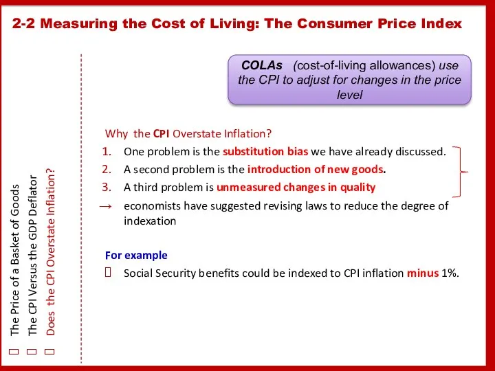 Why the CPI Overstate Inflation? One problem is the substitution