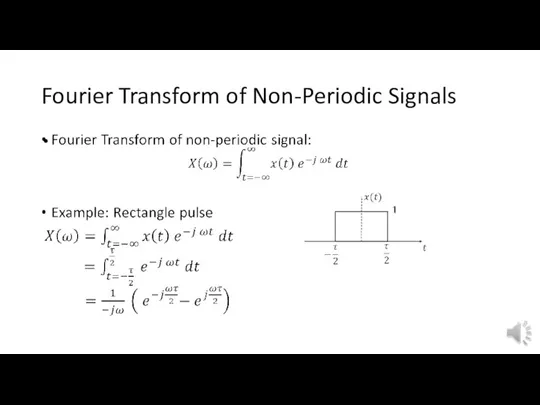 Fourier Transform of Non-Periodic Signals