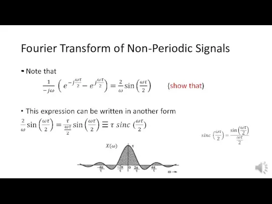 Fourier Transform of Non-Periodic Signals