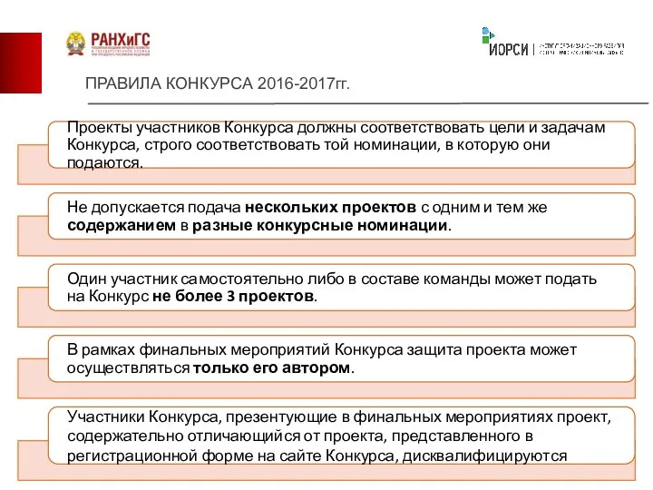 ПРАВИЛА КОНКУРСА 2016-2017гг.