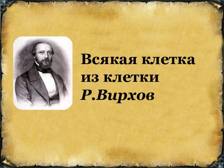 Всякая клетка из клетки Р.Вирхов