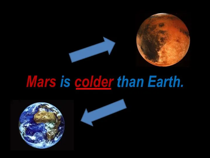 Mars is colder than Earth. ______