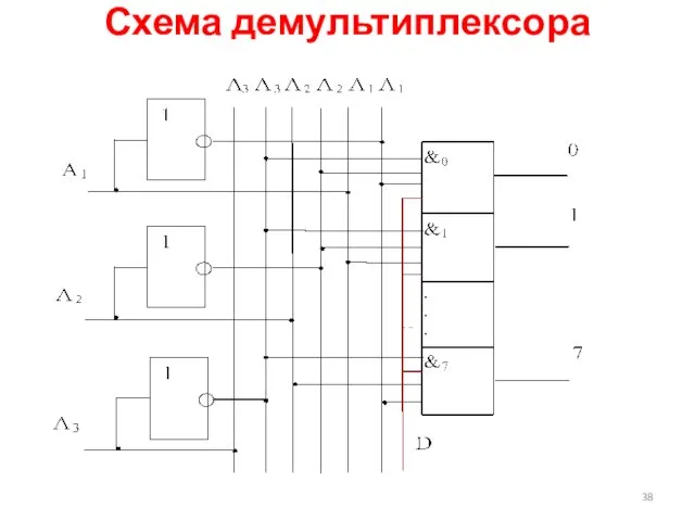 Схема демультиплексора