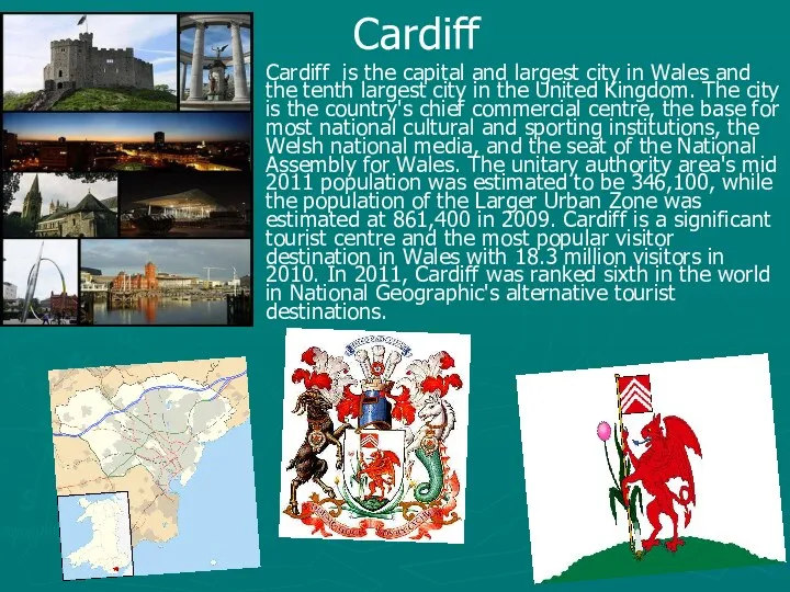 Cardiff Cardiff is the capital and largest city in Wales