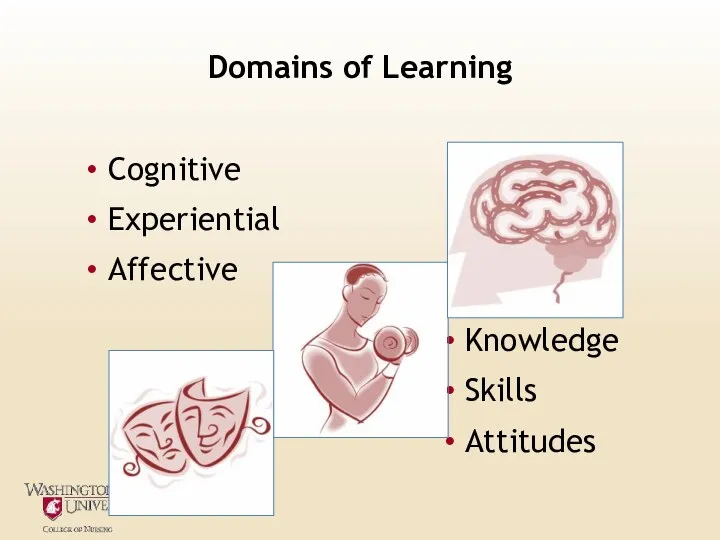 Domains of Learning Cognitive Experiential Affective Knowledge Skills Attitudes