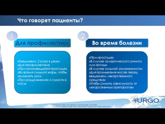 Что говорят пациенты? Для профилактики Во время болезни Humer sea