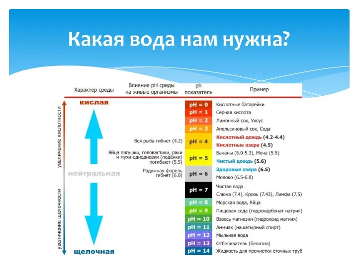 Какая вода нам нужна?