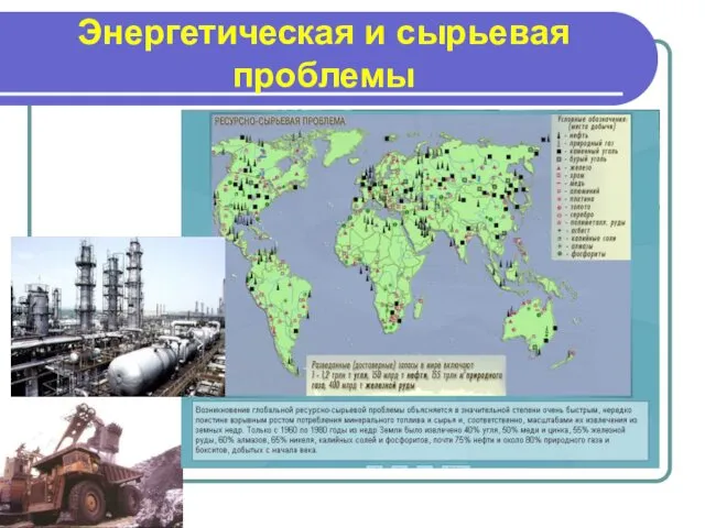 Энергетическая и сырьевая проблемы