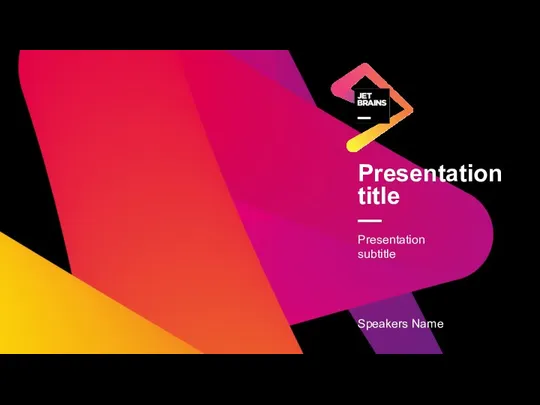 Presentation title — Presentation subtitle Speakers Name
