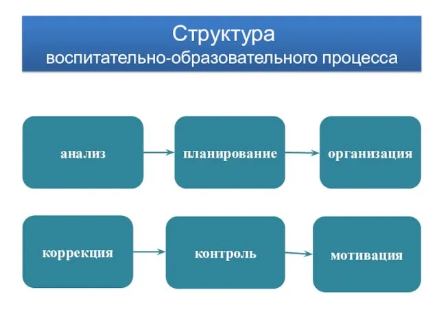 Структура воспитательно-образовательного процесса анализ планирование организация коррекция контроль мотивация