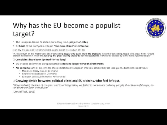 Why has the EU become a populist target? The European