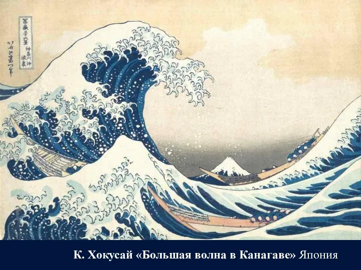 К. Хокусай «Большая волна в Канагаве» Япония