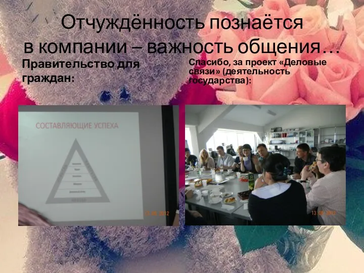 Отчуждённость познаётся в компании – важность общения… Правительство для граждан: