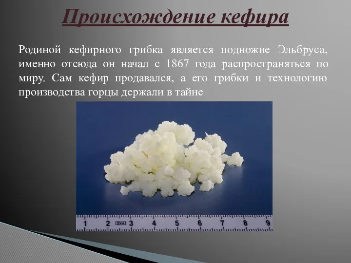 Происхождение кефира Родиной кефирного грибка является подножие Эльбруса, именно отсюда