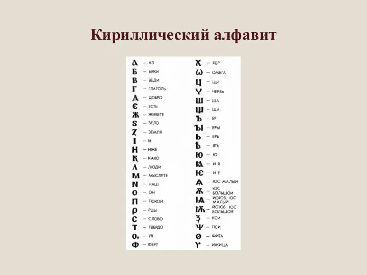 Кириллический алфавит