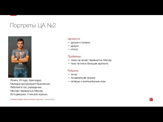 Портреты ЦА №2 Роман, 23 года, Краснодар. Молодой программист-безопасник. Работает