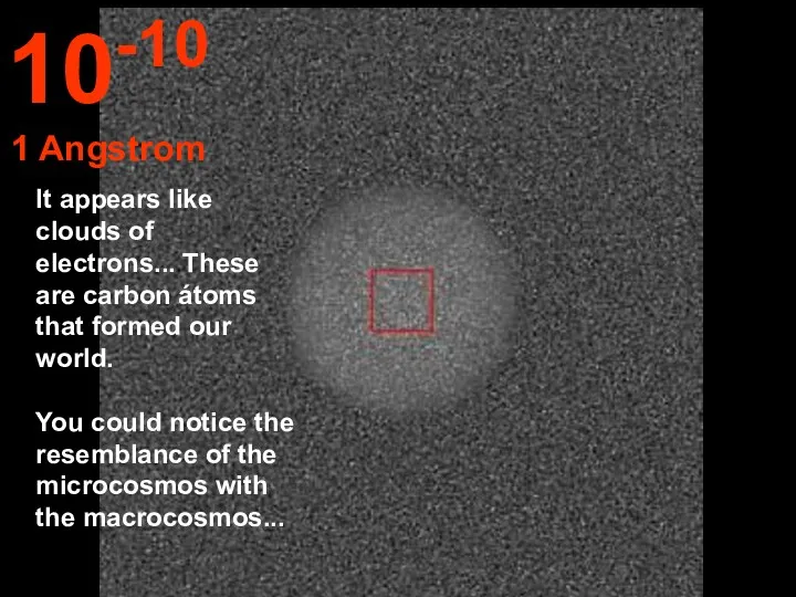It appears like clouds of electrons... These are carbon átoms