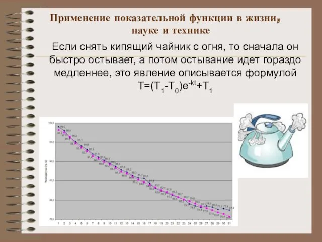 Если снять кипящий чайник с огня, то сначала он быстро