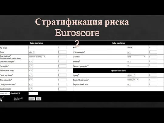 Стратификация риска Euroscore 2