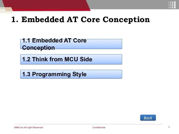 1. Embedded AT Core Conception 1.1 Embedded AT Core Conception 1.2 Think from