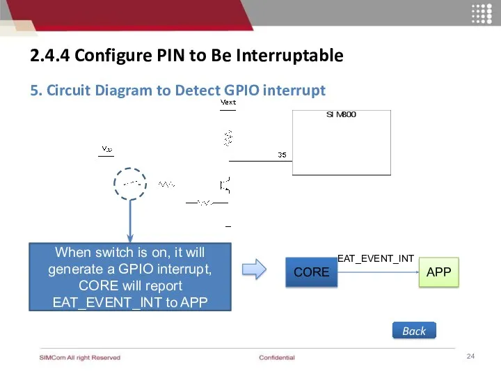 2.4.4 Configure PIN to Be Interruptable 5. Circuit Diagram to Detect GPIO interrupt