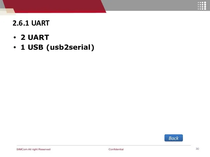 2.6.1 UART Back 2 UART 1 USB (usb2serial)