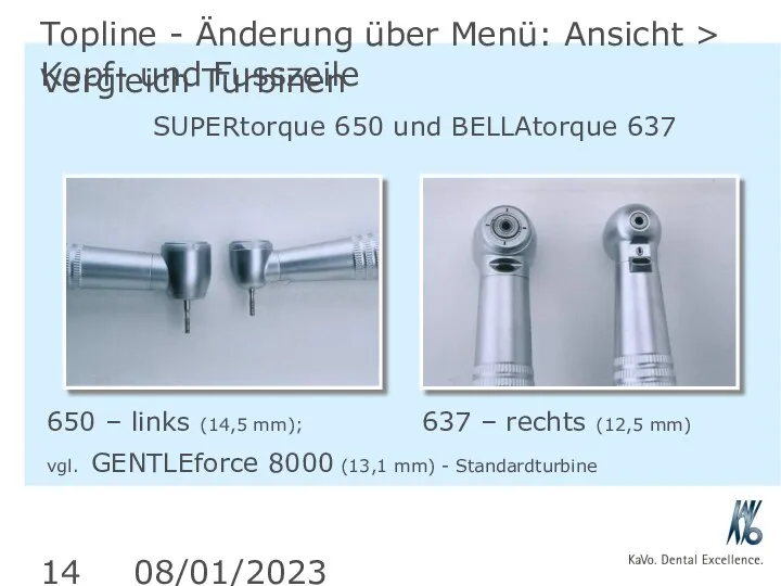 08/01/2023 Topline - Änderung über Menü: Ansicht > Kopf- und