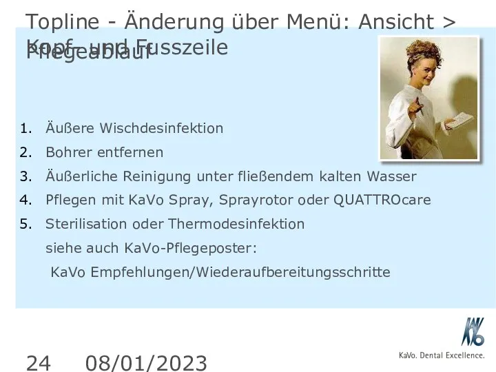 08/01/2023 Topline - Änderung über Menü: Ansicht > Kopf- und