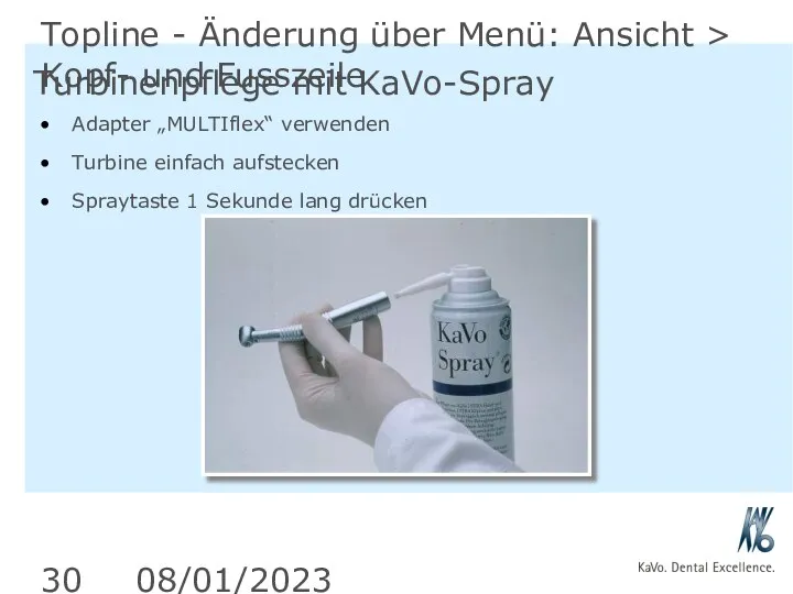 08/01/2023 Topline - Änderung über Menü: Ansicht > Kopf- und