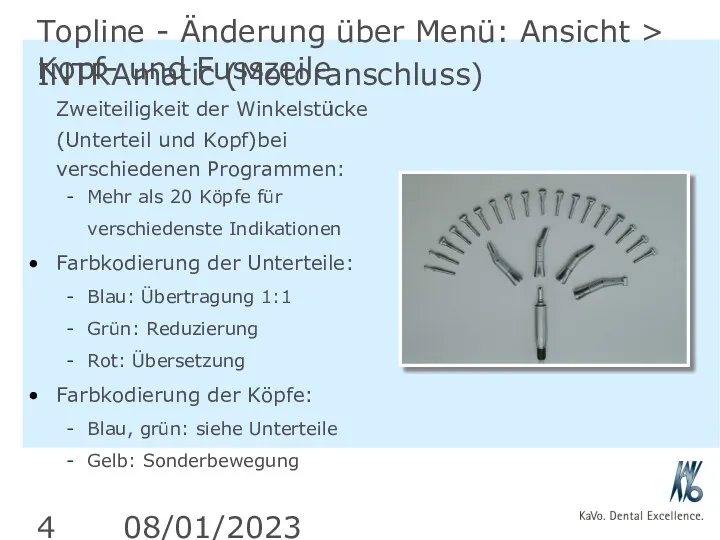 08/01/2023 Topline - Änderung über Menü: Ansicht > Kopf- und