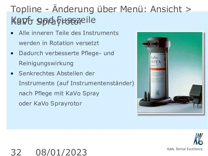 08/01/2023 Topline - Änderung über Menü: Ansicht > Kopf- und