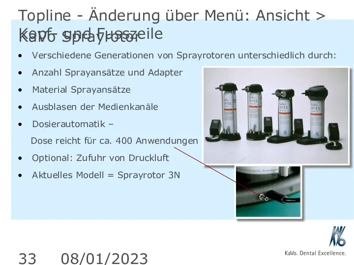 08/01/2023 Topline - Änderung über Menü: Ansicht > Kopf- und