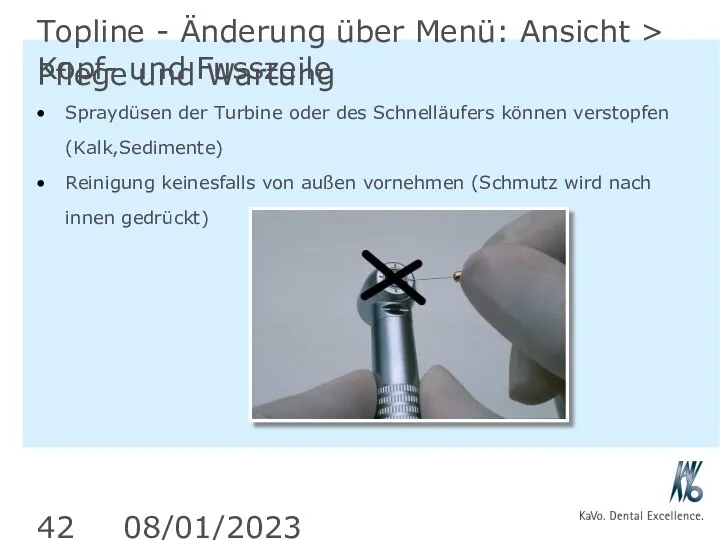 08/01/2023 Topline - Änderung über Menü: Ansicht > Kopf- und