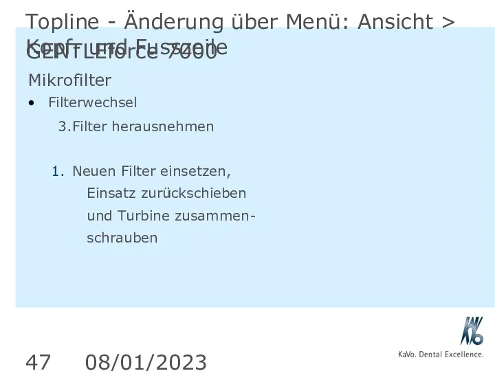 08/01/2023 Topline - Änderung über Menü: Ansicht > Kopf- und