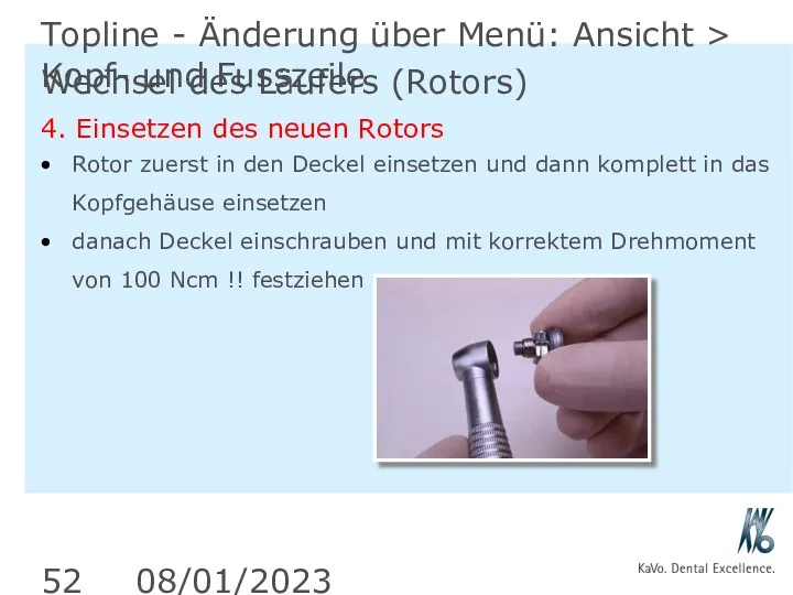 08/01/2023 Topline - Änderung über Menü: Ansicht > Kopf- und