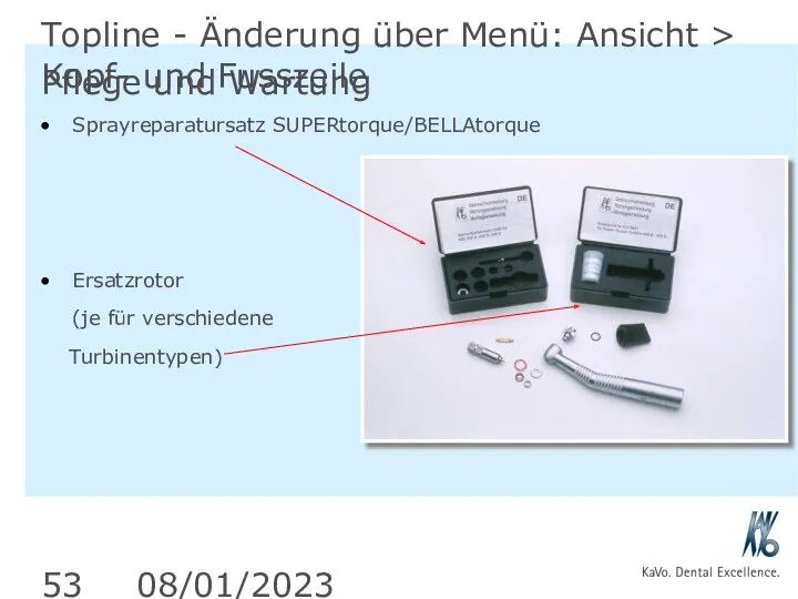 08/01/2023 Topline - Änderung über Menü: Ansicht > Kopf- und