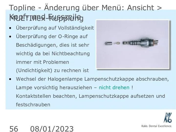 08/01/2023 Topline - Änderung über Menü: Ansicht > Kopf- und