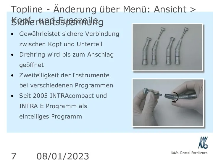 08/01/2023 Topline - Änderung über Menü: Ansicht > Kopf- und