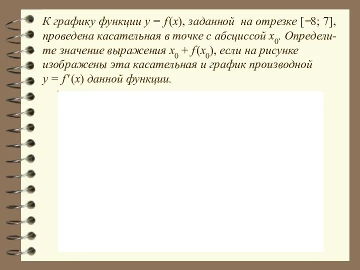 К графику функции y = f (x), заданной на отрезке