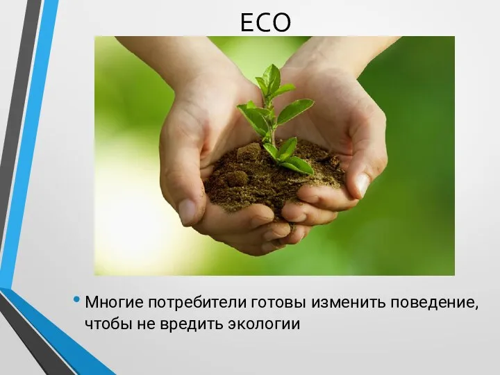 ECO Многие потребители готовы изменить поведение, чтобы не вредить экологии